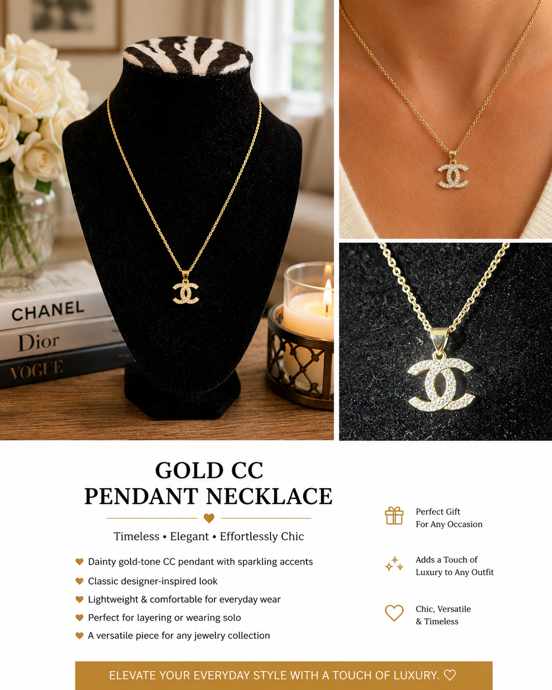 Gorg 14 K CC Necklace
