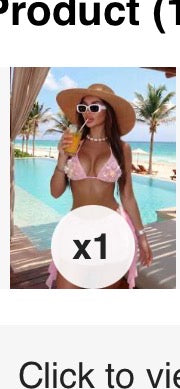 Sparkly pink bikini set