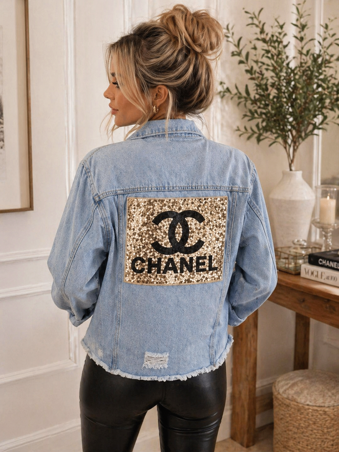 Gorgeous Jean jacket with custom design